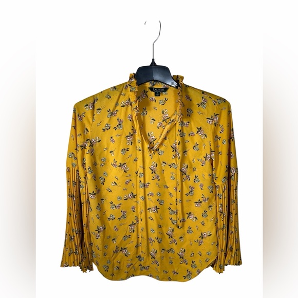 Ralph Lauren Tops - Ralph Lauren Women’s Mustard Floral Shirt